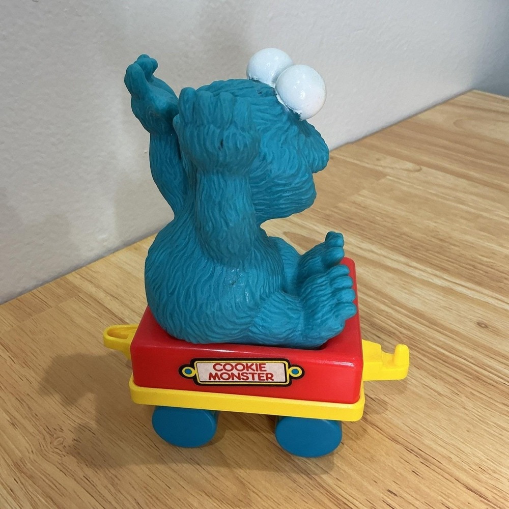 Vintage 1989 Illco Sesame Street Toy Train Big Bird, Bert and Cookie Monster - Picture 7 of 11